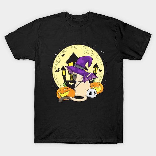 Halloween Cat T-Shirt by KAWAIITEE